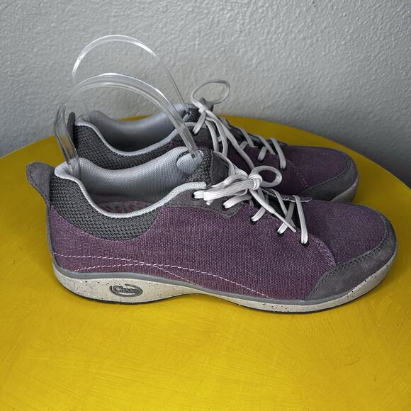 Chaco Sneakers Rum Raisin Canvas Low Top Lace Hiking Shoes Trainers Womens 7.5 - Picture 5 of 16